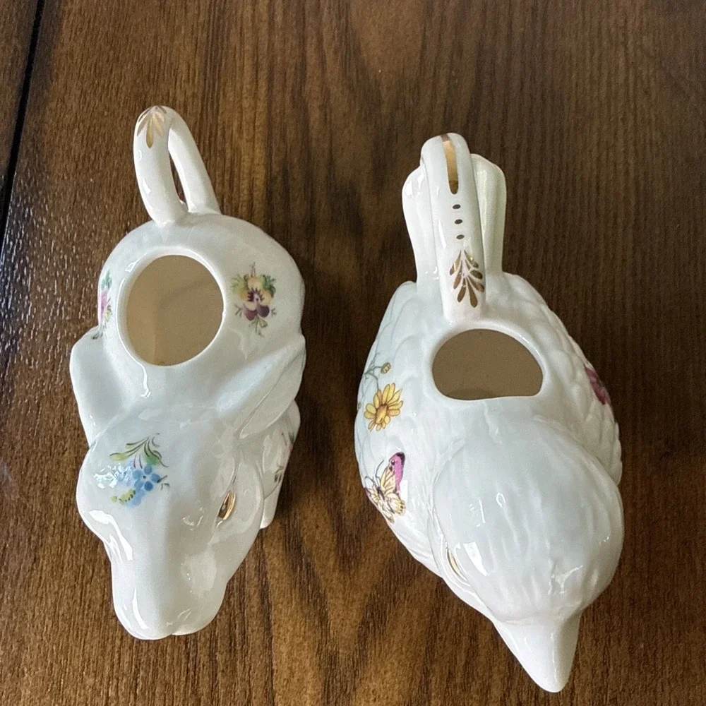 Grace's Teaware Porcelain Creamers Bunny & Bird Dainty For English Tea Time